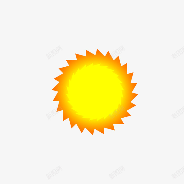 尖锐卡通太阳png免抠素材_新图网 https://ixintu.com 锋利 尖锐 太阳 红 火 卡通