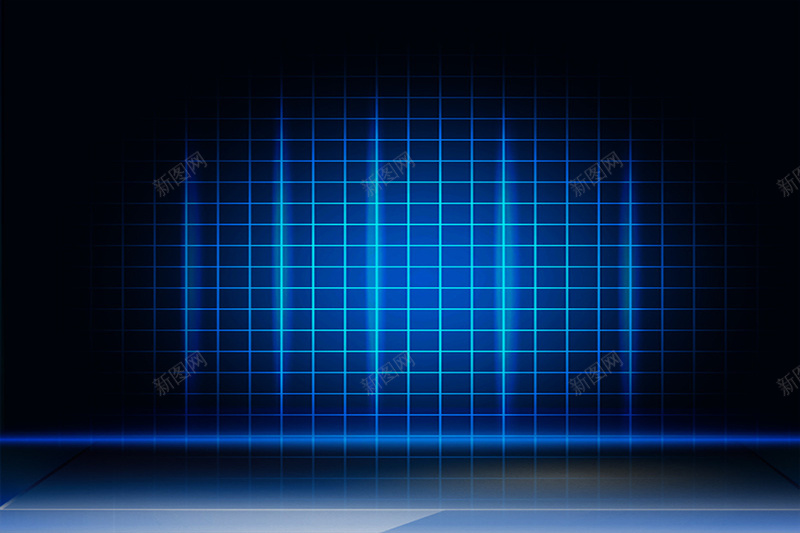 蓝色科技主图背景jpg设计背景_新图网 https://ixintu.com 蓝白渐变 网格 炫酷 科技 科幻 商务