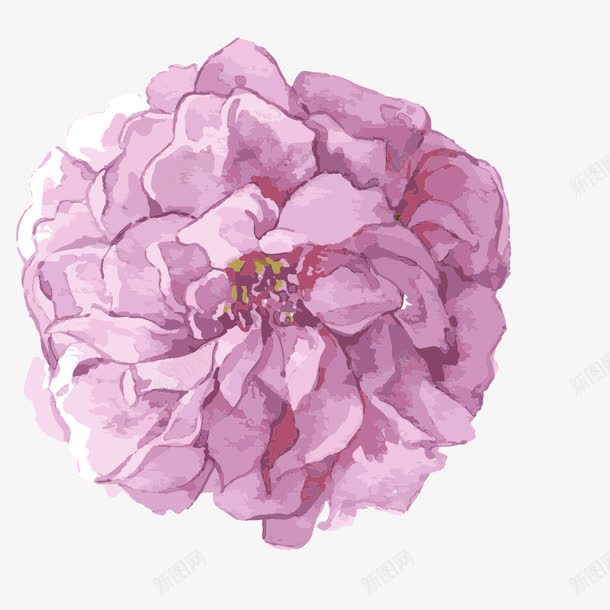 手绘花朵唯美水彩油画效果png免抠素材_新图网 https://ixintu.com 手绘花朵 唯美 水彩 油画效果 花朵 树叶