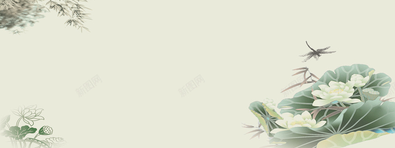 中国风荷花背景jpg设计背景_新图网 https://ixintu.com 荷花 花卉 水墨 水墨花卉 背景素材 水墨花卉psd免费下载 背景花纹图案 海报banner 其他