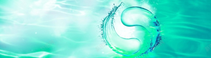 小清新太极水纹背景bannerjpg设计背景_新图网 https://ixintu.com 化妆品背景 小清新 水纹 水面 波光 蓝色背景 全屏背景 banner