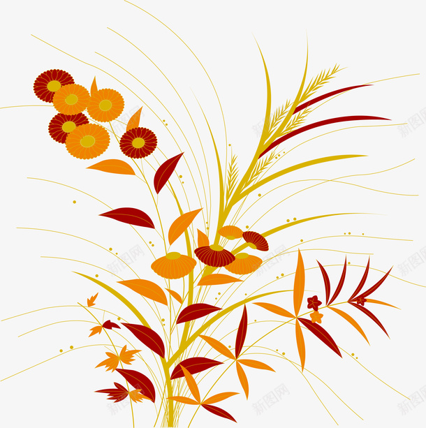 古典日本花卉植物装饰图案ai免抠素材_新图网 https://ixintu.com 古典日本花卉植物装饰图案 花卉 植物 花卉植物 手绘花卉 线性花朵 矢量传统花纹