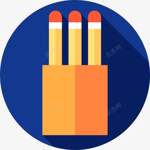 铅笔盒图标png_新图网 https://ixintu.com 写作 铅笔 教育 学校材料 办公用品 工具 器皿 铅笔盒