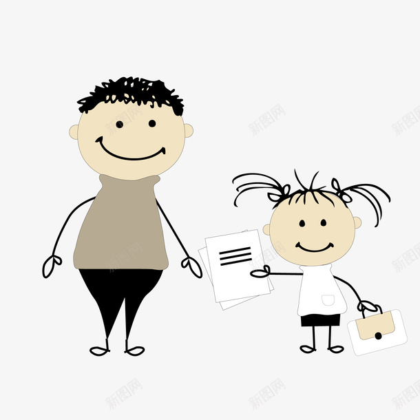 卡通哥哥弟弟PNG下载png免抠素材_新图网 https://ixintu.com 人物介绍 人物插画 卡通 卡通人物 哥俩好 哥哥弟弟 矢量人物