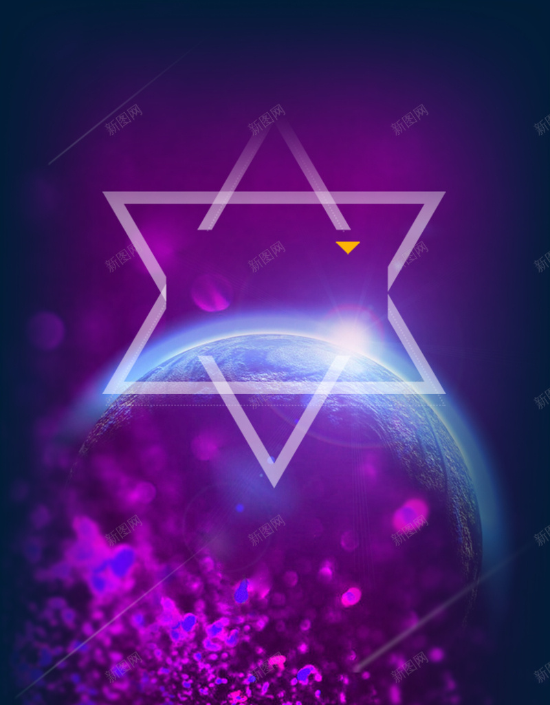 星空活动邀请函psd设计背景_新图网 https://ixintu.com 星空 紫色 五星 流线光 星云 星海 星际 浪漫 梦幻