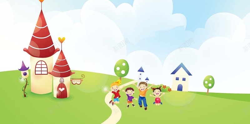 美术班开课卡通H5背景素材psd设计背景_新图网 https://ixintu.com 开课 白云 蓝天 美术班PSD分层H5背景素材 卡通H5背景素材