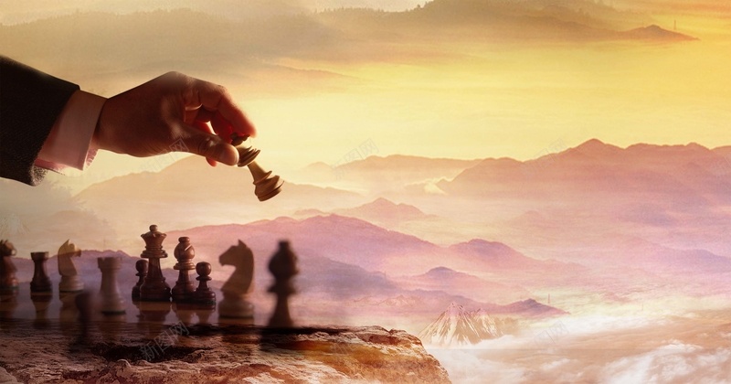 商务下棋背景psd设计背景_新图网 https://ixintu.com 商务 企业 下棋 棋盘 科技 科幻