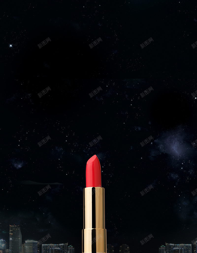 唇膏产品海报psd设计背景_新图网 https://ixintu.com 唇膏海报 星空背景 唇膏 星空 唇膏产品海报