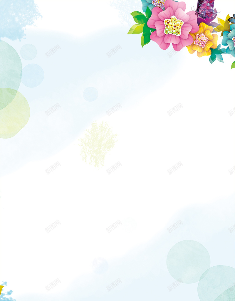 小清新春季花卉蝴蝶海报psd设计背景_新图网 https://ixintu.com 春季海报 海报蝴蝶 花卉海报 春季 海报 清新 蝴蝶 花卉