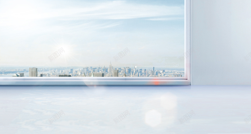简约时尚大气城市建筑广告jpg设计背景_新图网 https://ixintu.com 城市建筑 大气 广告 时尚 简约 白色建筑 商务 蓝天