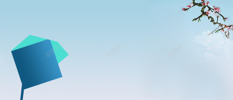 扁平背景psd设计背景_新图网 https://ixintu.com 个性 干净 扁平 梅花 渐变 网页素材 详情页海报 几何