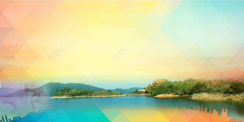 炫彩宣传海报psd设计背景_新图网 https://ixintu.com 详情页海报 浪漫 炫彩 背景 黄色 梦幻