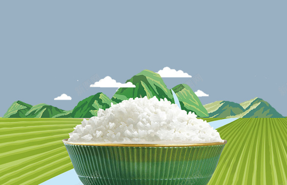大米粮食海报背景背景