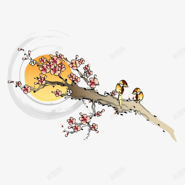水墨效果png免抠素材_新图网 https://ixintu.com T恤图案 水墨效果 中国风 动物T恤图案 动物