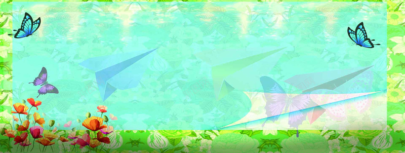 蓝色绿色清新花草蝴蝶自然背景psd设计背景_新图网 https://ixintu.com 清新 绿色 花草 蓝色 蝴蝶 自然 背景 海报banner 质感 纹理
