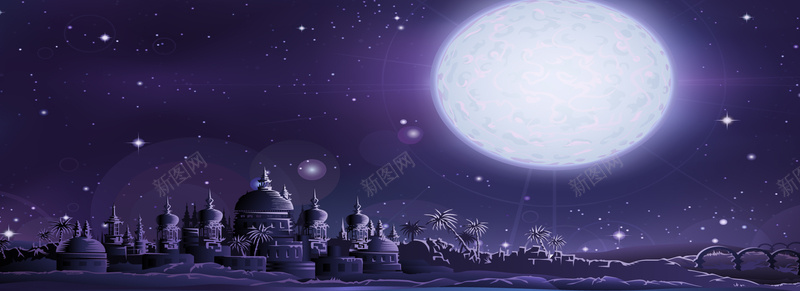 满月背景eps设计背景_新图网 https://ixintu.com 满月 雪夜 白色 黑色 海报banner 质感 纹理