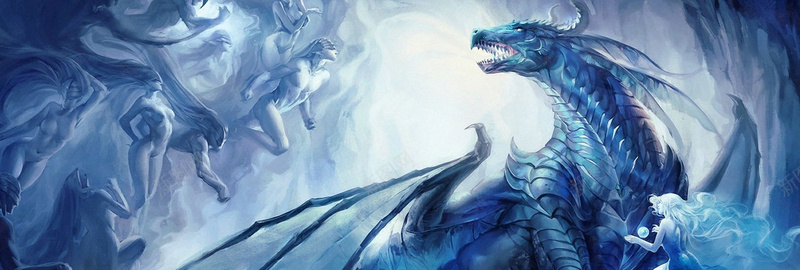 科幻背景jpg设计背景_新图网 https://ixintu.com 海报banner 科技 科幻 商务 蓝色龙怪兽