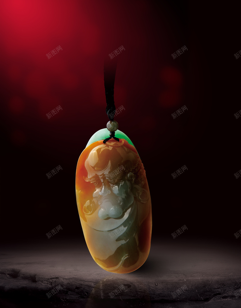 大气简约玉佩吊坠绳子黑色背景素材psd设计背景_新图网 https://ixintu.com 吊坠 大气 玉佩 简约 绳子 黑色背景 渐变 红色 绿色 海报背景