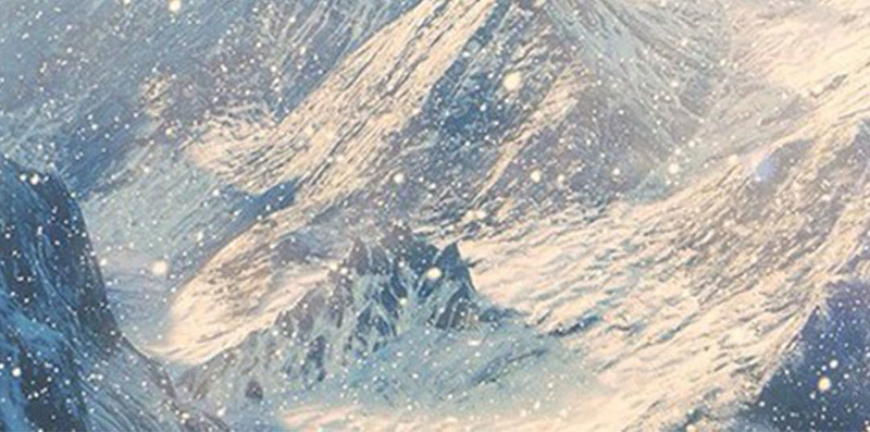 山峰H5素材背景jpg设计背景_新图网 https://ixintu.com 节气 山峰 大雪 雪花 H5素材