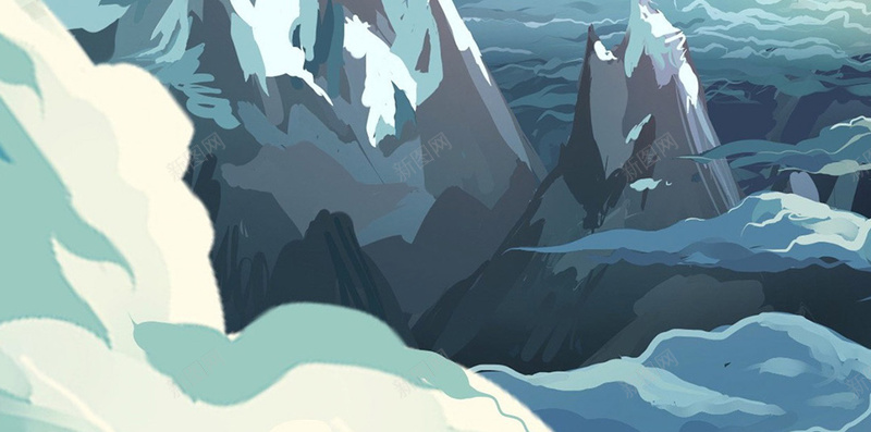 梦幻山脉H5背景jpg设计背景_新图网 https://ixintu.com 梦幻 山脉 插画 背景 卡通 H5 童趣 手绘