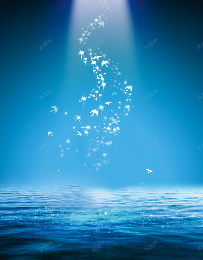 清新水纹化妆品海报背景psd设计背景_新图网 https://ixintu.com 化妆品 蓝色 清新 水纹 海报 光效 文艺 小清新 简约
