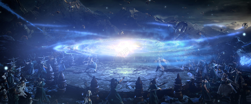 蓝色场景jpg设计背景_新图网 https://ixintu.com 海报banner 场景 打斗 科技 蓝色 科幻 商务