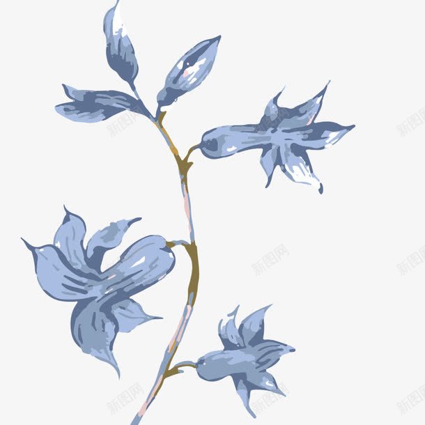 手绘花朵唯美水彩油画效果png免抠素材_新图网 https://ixintu.com 手绘花朵 唯美 水彩 油画效果 花朵 树叶