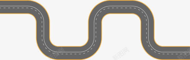 卡通道路图案png免抠素材_新图网 https://ixintu.com 弯曲 弯路 小路 交通 路 矢量 街道 蜿蜒小路 免抠PNG