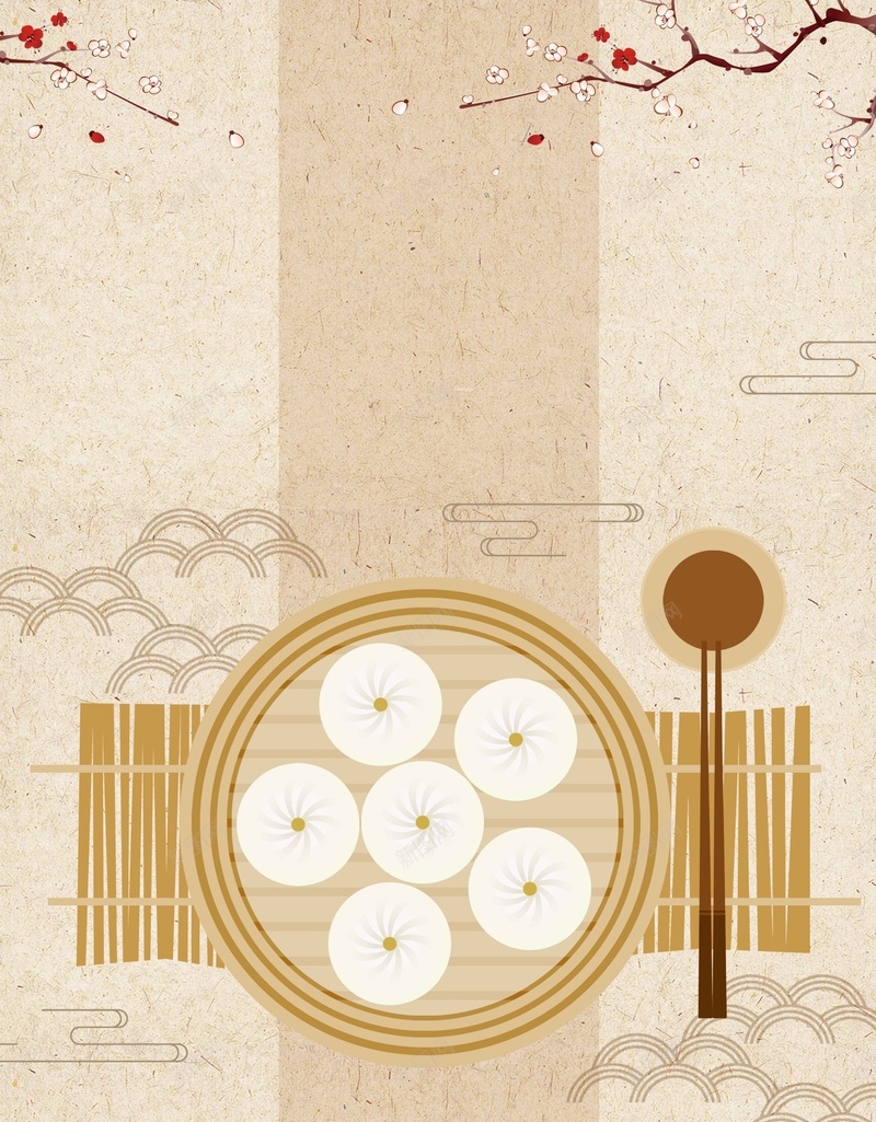 蒸笼小笼包美食原创手绘jpg设计背景_新图网 https://ixintu.com 中华味道 中华美食 美味包子 中国风 包子 美食海报 菜品 餐饮广告 餐饮 小笼包 小
