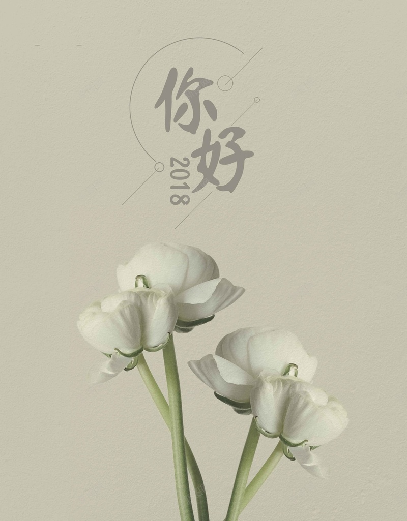 你好2018灰色清新简约花朵背景jpg设计背景_新图网 https://ixintu.com 你好2018 灰色背景 简约背景 清新 花朵 大气 文艺 背景