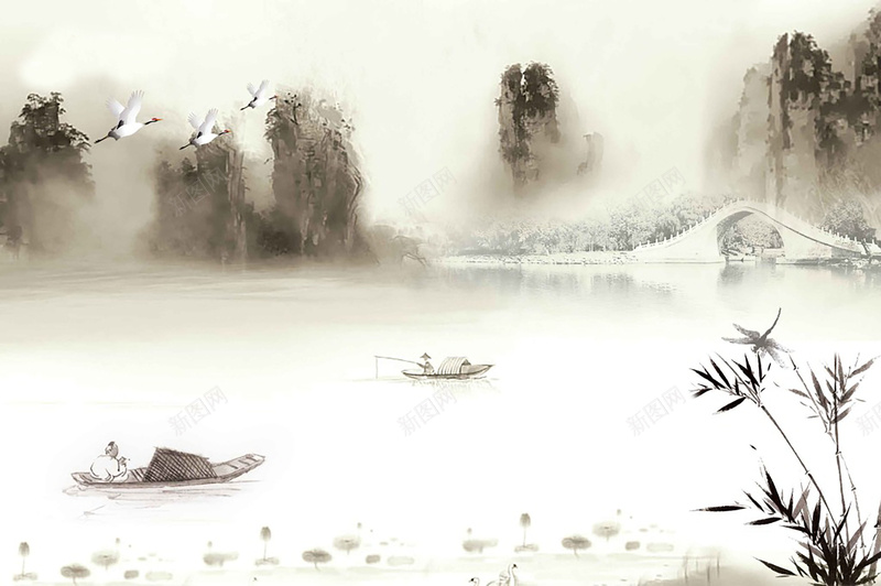 山水画背景素材jpg设计背景_新图网 https://ixintu.com 山水画背景 背景素材 海报 素材 背景 素材背景 山水画 质感 纹理