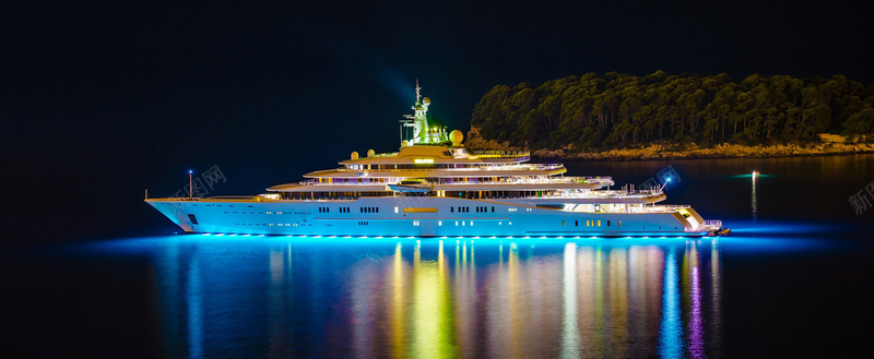 欧美背景psd设计背景_新图网 https://ixintu.com 海报banner 大海 浪漫 游轮 黑夜 梦幻