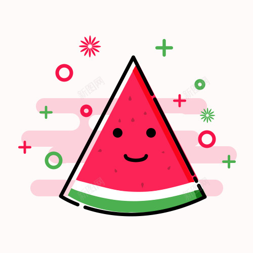 可爱卡通手绘小西瓜png_新图网 https://ixintu.com 卡通 手绘 小西瓜 矢量