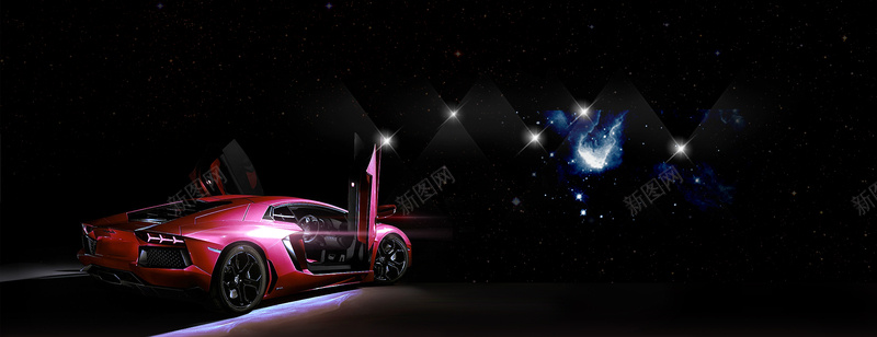 时尚奢华汽车经典背景psd设计背景_新图网 https://ixintu.com 时尚 奢华 经典 黑色 星光 汽车海报 海报banner 扁平 渐变 几何