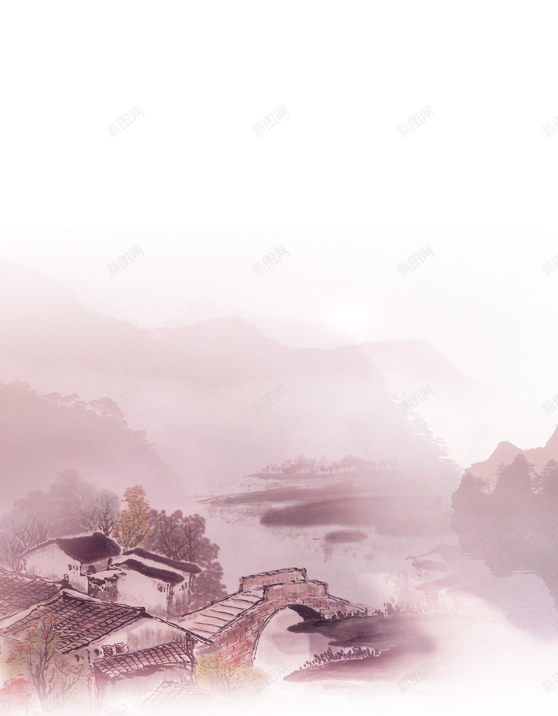 中国风高山古村红色背景素材psd设计背景_新图网 https://ixintu.com 中国风 高山 古村 红色 背景 清新 文艺 简约 梦幻 美丽 雅致 古典