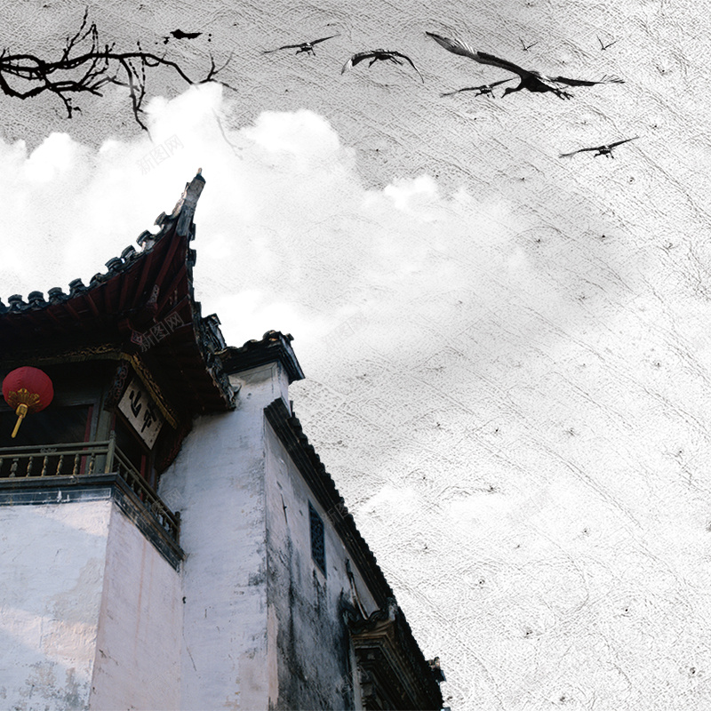 企业文化建筑psd设计背景_新图网 https://ixintu.com 企业 中国风 水墨画 建筑 主图