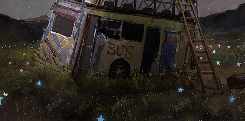 数星星的小朋友插画H5背景jpg设计背景_新图网 https://ixintu.com 小朋友 卡通 插画 背景 童趣 数星星 手绘