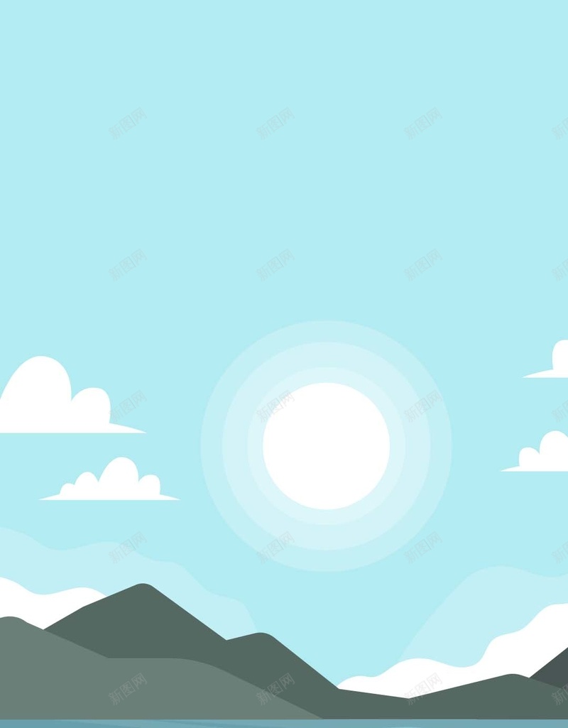 卡通草原蓝天矢量jpg设计背景_新图网 https://ixintu.com 儿童素材 卡通 白云 草原 蓝天 卡通草原蓝天矢量 儿童背景 矢量素材 H5 扁平