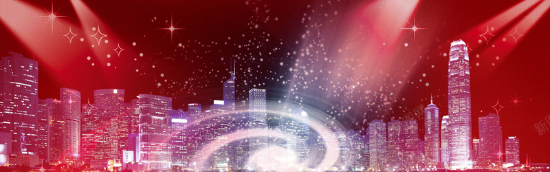 炫彩城市夜景背景psd设计背景_新图网 https://ixintu.com 海报banner 城市 夜景 大气 炫彩