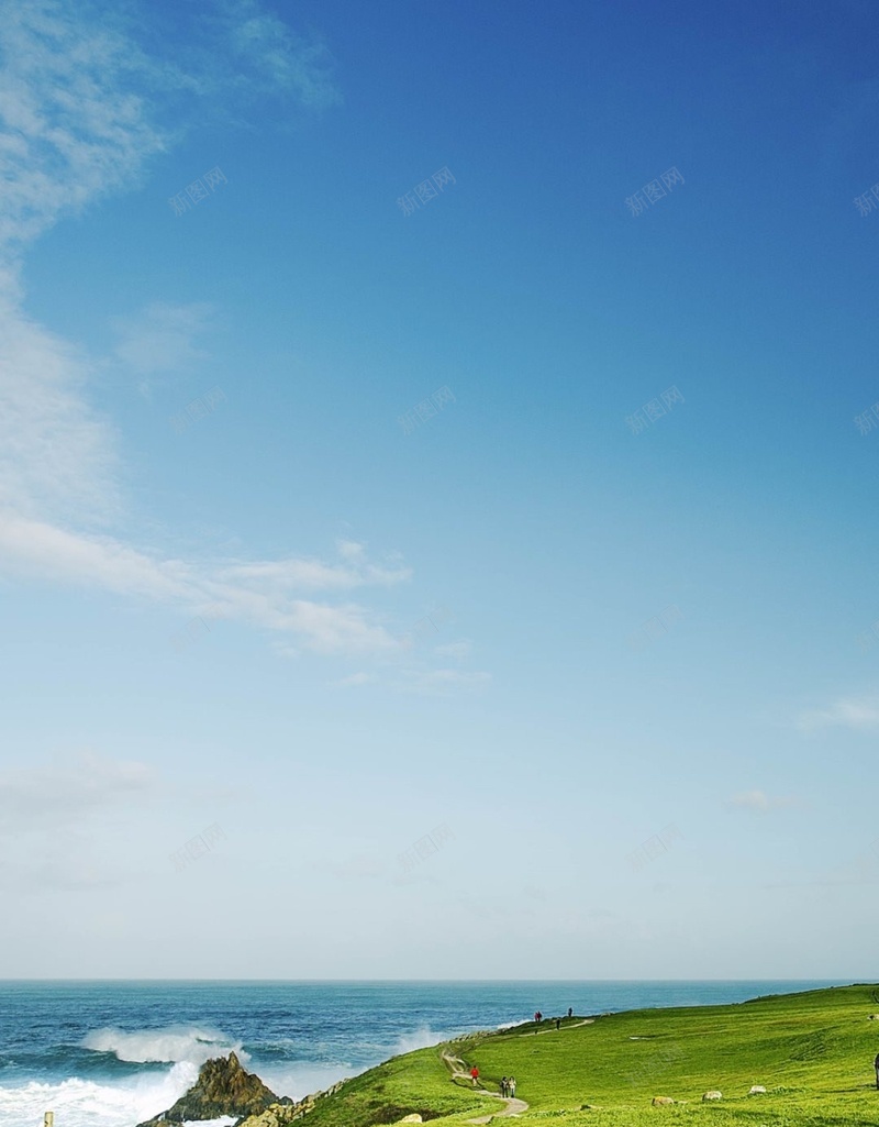 清新绿草蓝天白云H5背景jpg设计背景_新图网 https://ixintu.com 小路 海边 草地 蓝天 风景 清新 白云 H5 h5 文艺 小清新 简约