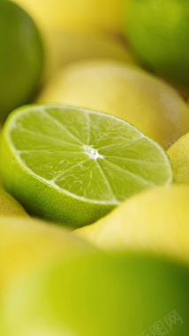 青柠檬水果H5背景素材背景