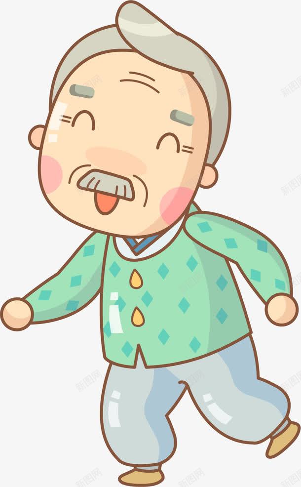 卡通人物老爷爷png免抠素材_新图网 https://ixintu.com 卡通 人物 老爷爷 花衣 开心 笑脸 免抠PNG