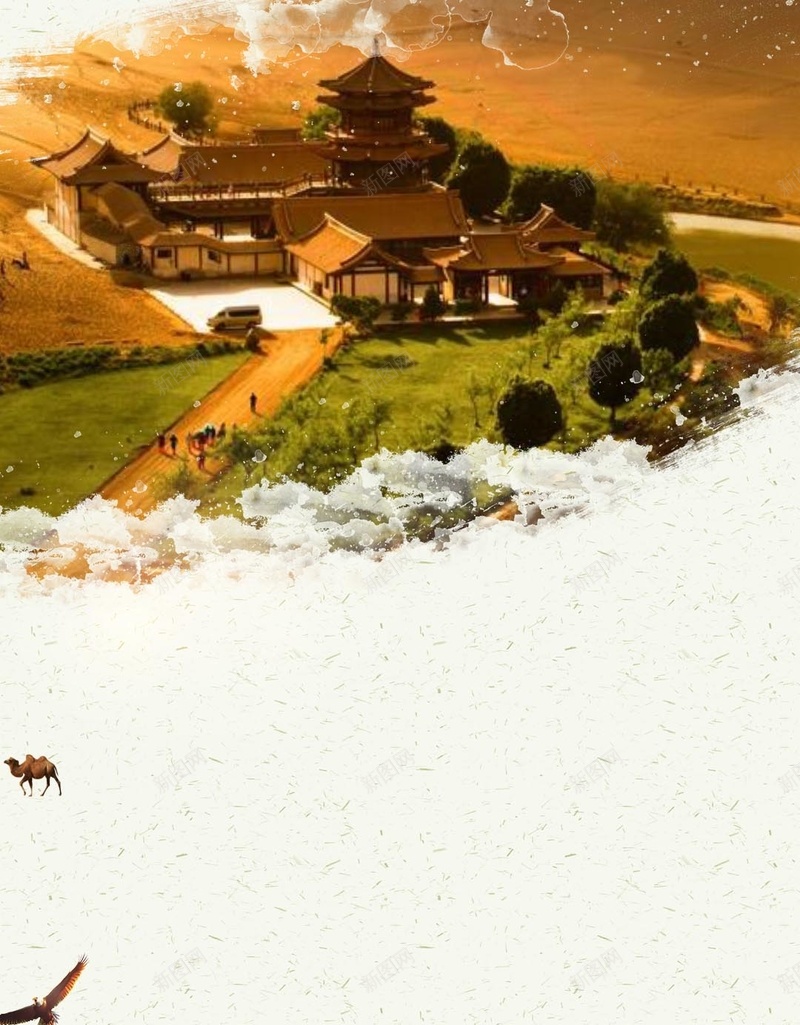 环境优美的旅游景点H5素材背景jpg设计背景_新图网 https://ixintu.com 沙漠 旅游 景点 建筑 塔 H5素材 PSD背景 骆驼 老鹰 动物 大树 道路 影子 一带一路 丝绸之路 一带一路峰会 一带一路战略 一带一路高峰论坛 一带一路宣传画 服务一带一路 一带一路路线