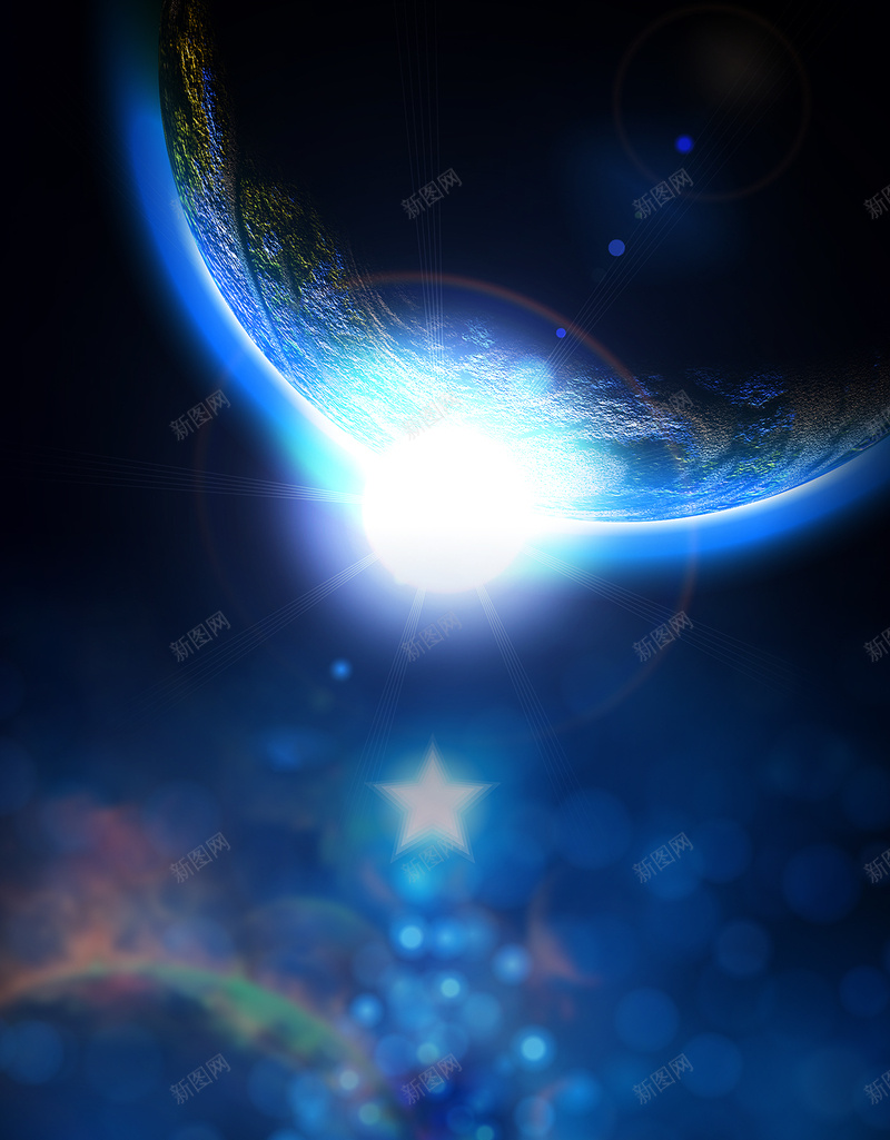 星空H5背景jpg设计背景_新图网 https://ixintu.com 地球 星星 星空 璀璨 蓝色 H5背景 光 H5 h5 星云 星海 星际