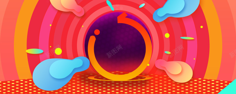 家装节装修几何拼接红色banner背景psd设计背景_新图网 https://ixintu.com 家装节 家装 装修 房屋 几何 素材 广告 设计 背景 圆圈 半圆 斑点 渐变 扁平 大气 质感
