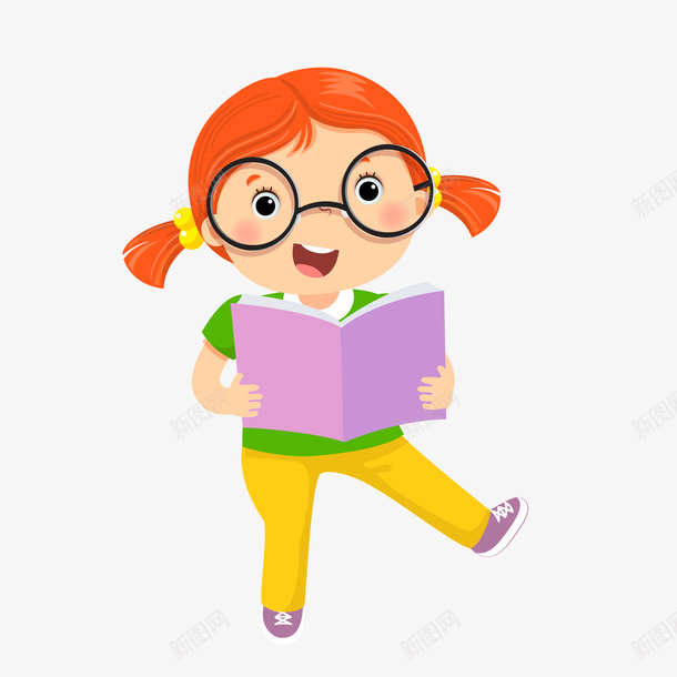 卡通读书PNG下载ai免抠素材_新图网 https://ixintu.com 看书 人物插图 卡通 读书 卡通插图 创意卡通 插图 PNG图下载 PNG图