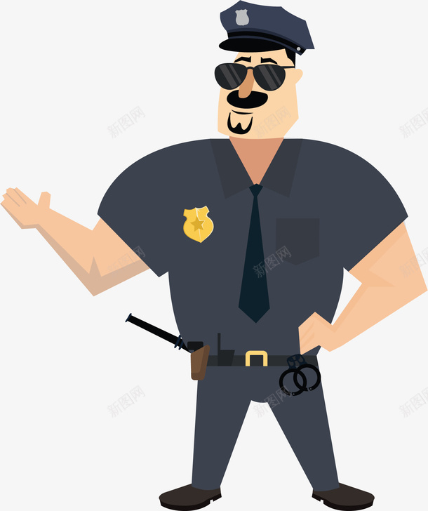卡通警察PNG下载ai免抠素材_新图网 https://ixintu.com 卡通 警察 卡通人物 人物介绍 矢量人物 人物插画