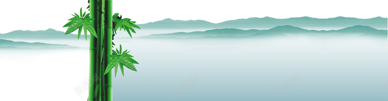 唯美淡雅中国风banner背景jpg设计背景_新图网 https://ixintu.com 竹子 云层 古典 水墨画 论语 唯美 山水 中国风 展板 企业 海报banner