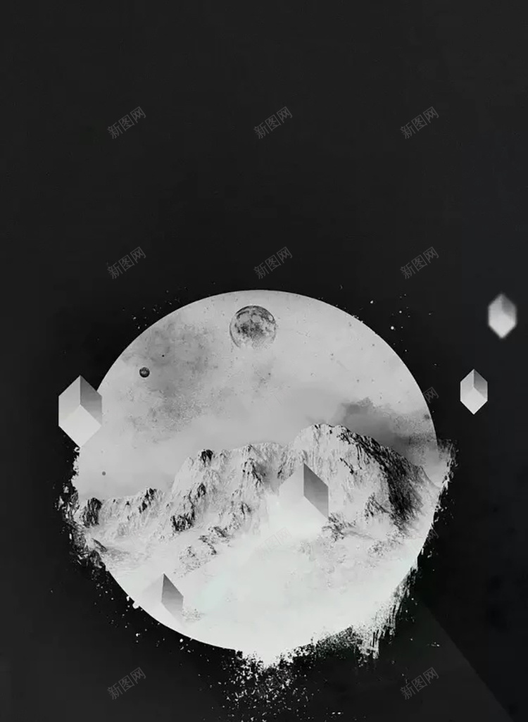 地球星球黑底H5背景jpg设计背景_新图网 https://ixintu.com 地球 星球 科技 背景 黑底 H5 h5 科幻 商务