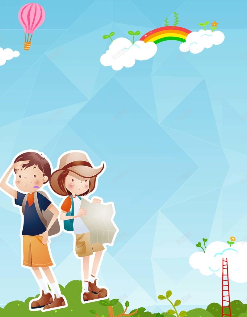 暑假夏令营海报背景psd设计背景_新图网 https://ixintu.com 暑假夏令营 夏令营 可爱 暑假 海报 清新 露营 培养 促销 展架 卡通